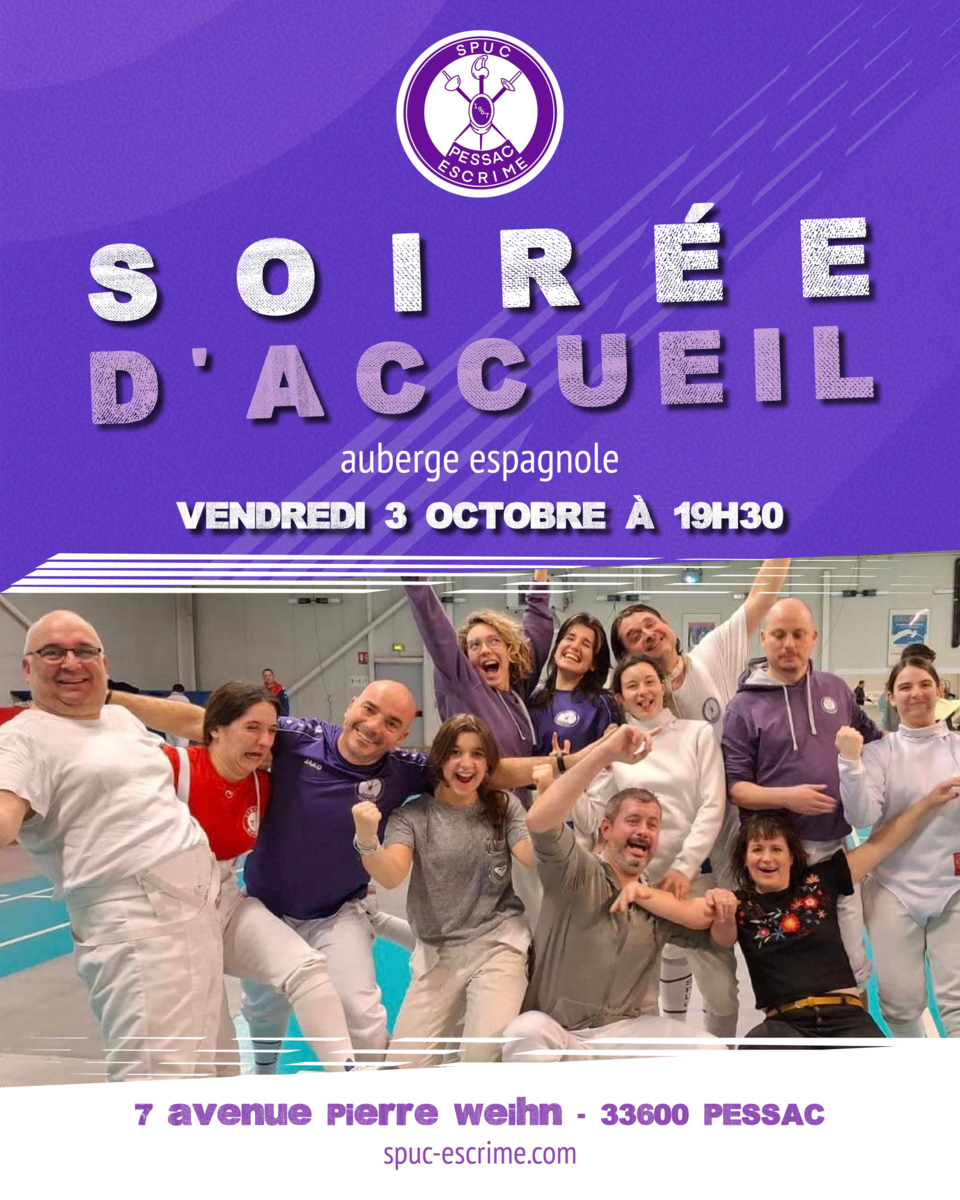 Soirée d'accueil saison 2025/2026